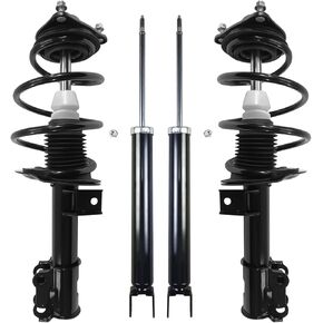 Detroit Axle-STRUTS Front Struts الصدمات الخلفية لعام 2011-2014 Hyundai Sonata مع تعليق رياضة ، 2011-2015 KIA Optima ، اثنين من الدعامات مع Coil Springs و 2 صدمات التعليق مجموعة [مواجهة الأمام مواجهة الاستقرار] in Saudi Arabia