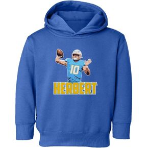 Herbert Los Angeles Football Quarterback Toddler Hoodie Sweatshirt (Royal, 5T) in Saudi Arabia