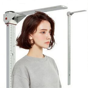 قياس الارتفاع للجدار، أدوات قياس الارتفاع من الألومنيوم المثبتة على الحائط للبالغين والأطفال 24-78 بوصة/60-200 سم، عصا قياس تلسكوبية بمقياس مزدوج للعيادة والمكتب والمنزل in Kuwait
