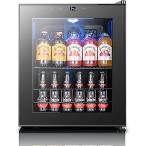 Yeego Beverage Refrigerator Cooler, 130 Cans Mini Fridge with Glass Door Beverage Fridge with Adjustable Shelves for Soda Beer or Wine, Beverage Cooler with Digital Temperature Control for Home Office in Kuwait