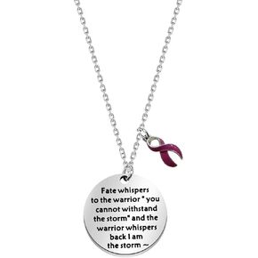 BEKECH Fate Whispers Quote Necklace Warrior Necklace Fate Whispers to The Warrior You Cannot Withstand Storm I Am The Storm in Kuwait