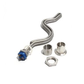 عنصر سخان عالي الطاقة 1 بوصة BSP/NPT للتخمير المنزلي والتقطير - 4.5 كيلو وات، 5.5 كيلو وات، 6.5 كيلو وات، 240 فولت، 304 من الفولاذ المقاوم للصدأ (مع صامولة سداسية، خيط BSP-4.5 كيلو وات) in Kuwait