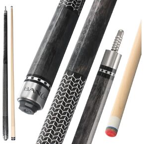 أعواد البلياردو من Banly - عصا حمام سباحة من خشب القيقب الكندي مقاس 58 بوصة، عصا جديلة منخفضة الانحراف برأس 12.5 مم، عصا حمام السباحة للتحكم الدقيق في 9 كرات، والسنوكر واللعب التنافسي in Kuwait