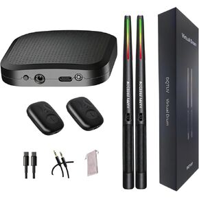 أعواد الطبول الإلكترونية، أعواد الطبول الهوائية مع أجهزة استشعار لاسلكية، العب الطبول في أي مكان، أعواد الطبول الرقمية المحمولة للبالغين، هدية لقارعي الطبول ومحبي الموسيقى in Kuwait