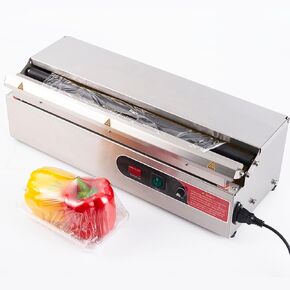 18 Inch Stainless Steel Hand Wrapping Machine & Film Dispenser with Electric Heated Cutter for Commercial Kitchens in Saudi Arabia