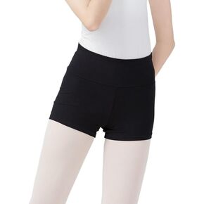 سراويل الباليه النسائية للرقص، سراويل قصيرة من القطن عالية الخصر للتمرين واليوجا، سراويل قصيرة للرقص المشجع الصلبة in Kuwait