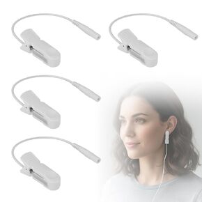 4 Pcs Ear Clip Electrode Lead Wires, 2.0mm Pin Snap Connection Compatible with Most TENS EMS Units in Kuwait