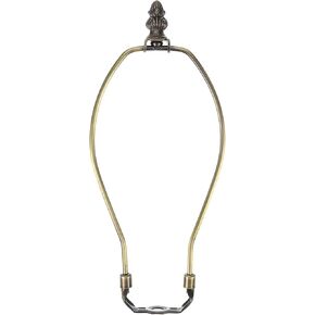 PATIKIL 9 Inch Lamp Harp Kit with 0.7" Tall Solid Zinc Alloy Finial, 1 Set Heavy Duty Bracket with Standard Saddle & Finial Detachable Shade Holder for Table Floor Lamps, Bronze in Kuwait