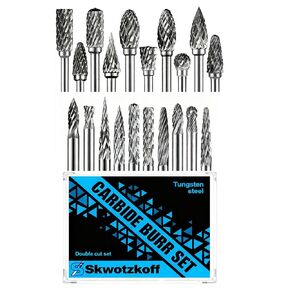 Carbide Burr Set 1/8 Inch Shank Diameter Die Grinder Bits Double Cut Metal Grinding Wood Stone Steel Carving Cutting Rotary File Tungsten Tool Engraving Bits Accessories (10, 1/8 Head Diameter) in Saudi Arabia