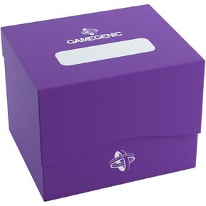 GameGenic Side حامل 100+ XL مربع سطح السفينة Casual | تخزين البطاقة مزدوج الأكمام مع مقسم بطاقة فليكس | واقي بطاقة قسط | تكنولوجيا الرقبة كوبرا | يحمل ما يصل إلى 100 بطاقة | اللون الأصفر | صنع in Kuwait