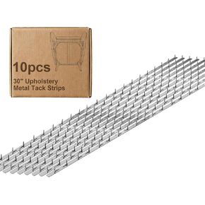 10 Pcs 30" Upholstery Tacks Strips Metal Galvanized Steel Sofa Accessories Fabric Reupholstery Supplies for Furniture Couch Chair Sofa for DIY Furniture Repair and Restoration in Kuwait