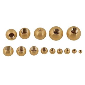 1-10pcs Dia M3 M4 M5 M6 M10 M12 Spherical Thread Brass Copper Solid Ball Nut Perforated Round Metal Ball Head with Hole Screw(M3x10mm 10pcs) in Saudi Arabia