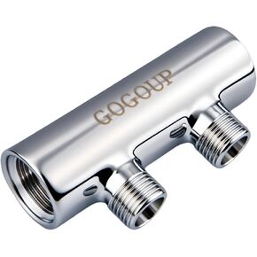 304 Stainless Steel 2-Port Manifold Splitter – 2 ways 25 Bar Pressure Rated for Drinking Water, Oil/Gas, Brewery, Cooling Systems, Polished Closed in Saudi Arabia