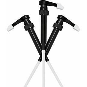 مضخات شراب القهوة السوداء من هانديت - تناسب زجاجات توراني وسكيني ودافينشي ومونين البلاستيكية سعة 25.4 أونصة/750 مل - عبوة من 3 قطع مع أغطية مطاطية - لا تناسب زجاجات مونين الزجاجية in Kuwait