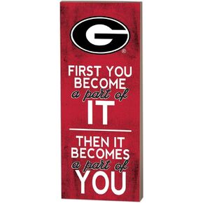 KH Sports Fan Georgia Bulldogs 7"x18" علامة First You Become، مقاس واحد، لون الفريق in Kuwait