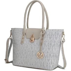 حقيبة كتف MKF كروس للنساء - جيب من جلد البولي يوريثان بمقبض علوي - حقيبة يد واسعة وحقيبة يد M Charm in Kuwait