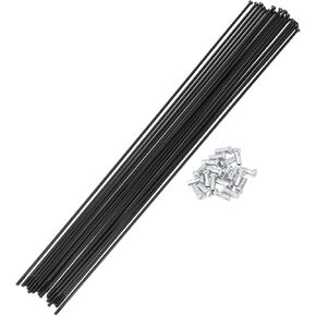 Motoforti 20 Set 14G Straight Pull Bicycle Spokes 285mm Straight Pull Bike Wheel Spokes Carbon Steel Black in Kuwait