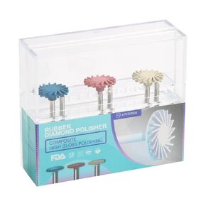 Dental Composite Polishing Wheels Rubber Polisher System Diamond Impregnated Polishing System System Dental Polishing Discs 3-Step System RA Disc 14mm Kit Dentist Tools 6Pcs in Kuwait