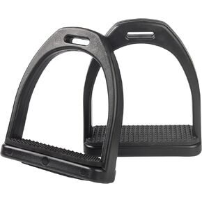 2 Pack Equestrian Stirrups with Non-Slip Rubber Pad Plastic, Universal Fit for Western & English Saddles in Kuwait