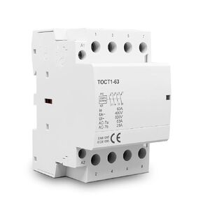 TOCT1-63 4 أقطاب 63A AC موصل وحدات، 400 فولت 50/60 هرتز DIN السكك الحديدية التحكم الكهربائي المنزلي (AC 220V 2NO2NC) in Kuwait