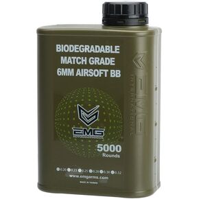 EMG International Match Grade Biodegradable 6mm Airsoft BBS (Weight: .25g / 5000 Rounds) in Kuwait