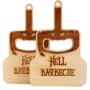 Barbecue Hand Fan, 2 Pcs - Strong Blower for BBQ with Handle - Wooden Outdoor Hand Fan - Grill Fan with Handle for BBQ, Camping, Picnic in Kuwait