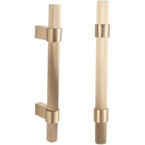 Brass Furniture Handles Striped Cupboard Wardrobe Drawer Kitchen Cabinet T-Bar Pull 1Pcs(8810-224) in Kuwait