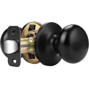 Probrico Classic Flat Ball Style Hall Closet Passage Door Knobs, Brushed Nickel Interior Door Handles, Non-Locking Knobs Without Keys, 3 Pack in Kuwait