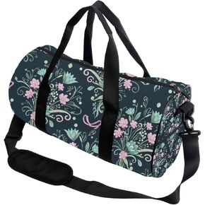 Delicate Floral Packable Duffel Bag Women Oxford Tote Bags Adjustable Shoulder Strap, Convertible Carry Backpack Cute Carry On Bag For Travel On Gym Backpack For Women in Kuwait