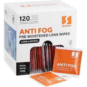 Anti Fog Wipes for Glasses, Pre-moistened Individually Wrapped Lens Wipes for Eyeglasses, Sunglasses, SKI Goggles, Face Shields, Lens Cleaner Wipes (120 Count) in Saudi Arabia