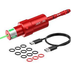 خرطوشة ليزر 2 في 1 مزودة بمنظار تجويف مناسبة لعيار 9 مم/38spl/40S&W/10 مم/45ACP/22LR/25 مم/27 مم، لممارسة التدريب على الرماية ومعايرة البصر، قابلة لإعادة الشحن in Kuwait