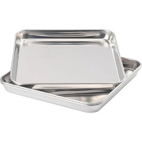 3 Pack Square Stainless Steel Surgical Tray, 9.8 x 9.8 Inch Surgical Trays, Stainless Steel Medical Trays for Lab Instruments Organizer, Lab, Tattoo, Dental in Kuwait