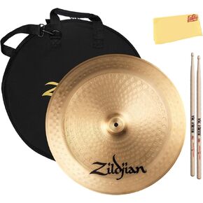 Zildjian 18-Inch I Family China Cymbal Bundle with Cymbal Bag, Drumsticks, and Austin Bazaar Polishing Cloth in Kuwait