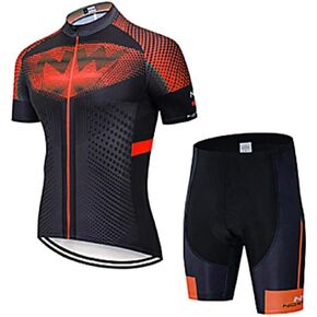 Men's Cycling Jersey Set Summer MTB Bicycle Suit Breathable Quick Dry Short Sleeve and 9D Padded Biking Shorts in Kuwait