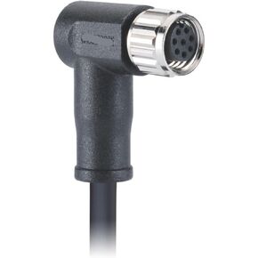 M8 waterproof connector A-Code 8Pin female elbow molding with wire aviation low smoke zero halogen cable in Kuwait
