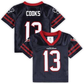 قميص جيرسي للاعبي كرة القدم من Outerstuff Brandin Cooks Houston Texans #13 باللون الأزرق الداكن للأطفال الصغار in Kuwait