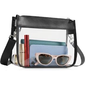 حقيبة كروس شفافة معتمدة من ملعب باكسلاند، محفظة شفافة مع حزام قابل للإزالة للمناسبات الرياضية والحفلات الموسيقية والمهرجانات in Kuwait