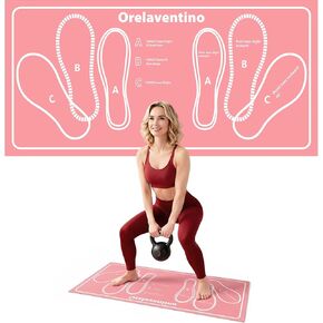 Squat Mat with Foot Position,Non-Slip Workout Mat for Squats & Leg Exercises, Improves Muscle Activation & Knee Support, Home Gym Fitness Mat,30 * 13.8"inch Squat Pad in Saudi Arabia