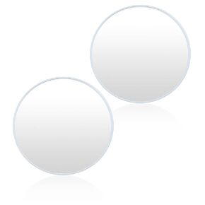 قطعتان من مرايا مقصورة المكتب - مرآة رؤية خلفية ذاتية اللصق وقابلة للتعديل للمكتب - مرآة شاشة قابلة للإزالة لترى خلفك ملحقات العمل للسلامة الشخصية، 2 بوصة in Kuwait
