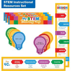 Carson Dellosa STEAM Careers Bulletin Board Set—Colorful Science, Aviation, Anthropology, Medical, Design Job Charts with Inspirational Quotes (12 pc) in Kuwait