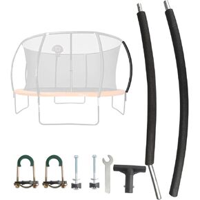 قطعة واحدة بديلة لأعمدة الترامبولين، قطع غيار عالمية لملحقات الترامبولين، تناسب 8-14 قدمًا، تتضمن غلافًا إسفنجيًا وأجهزة مع طريقتين للتثبيت in Kuwait