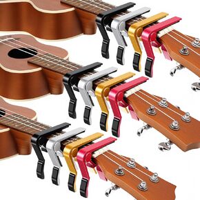 12 Pcs Guitar Clamp Capo Aluminum Metal Universal Acoustic and Classical Electric Guitars Capo Clamp for Various Types Lightweight String Instrument(Red, Gold, Silver, Black) in Saudi Arabia
