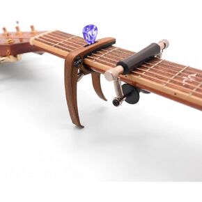 Guitar Capo 2 Pack Banjo Rolling Capo Sliding Clamp & 3in1 Rosewood Guitar Kepo With Guitar Pick Holder for Acoustic Guitar 6 String Electric Banjo Accessories in Kuwait