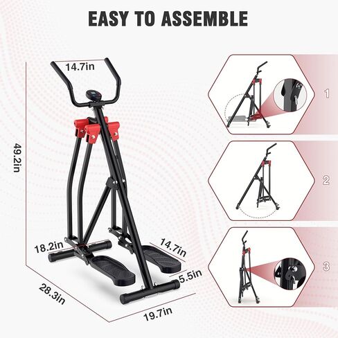 آلة طائرة شراعية بيضاوية الشكل، قابلة للطي، جهاز تمرين الساق البيضاوية لكبار السن، طائرة شراعية لتدريب القلب للتمرين المنزلي، حركة جانبية 360 حركة لتمرين الجسم بالكامل لصالة الألعاب الرياضية المنزلية in Kuwait