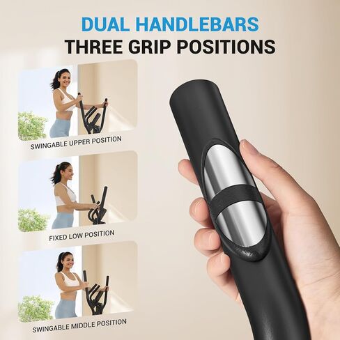 آلة تمرين بيضاوية الشكل من THERUN، آلة بيضاوية مغناطيسية فائقة الهدوء للمنزل، آلات تدريب بيضاوية الشكل بحجم 15.3 بوصة مع 16 مستوى مقاومة، دولاب الموازنة 17.6 رطل in Kuwait