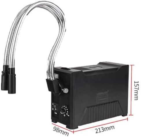 Fiber Optic Microscope Illuminators with Dual Gooseneck LED Lights, Wavelength Range 570-900 NM, Adjustable Aperture for Scientific in Kuwait