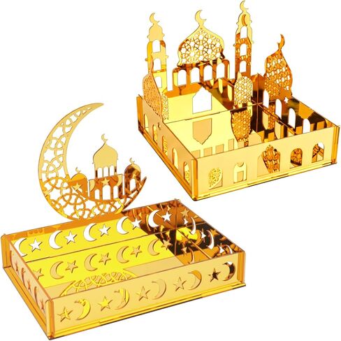 ديكورات رمضان للمنزل 2026 - صينية تقديم رمضان، ديكور طاولة رمضان، ديكور رمضان إسلامي، هدايا رمضان، لافتة رمضان مبارك وديكور طاولة رمضان، عبوتان in Kuwait