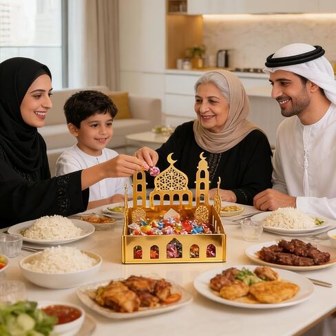 ديكورات رمضان للمنزل 2026 - صينية تقديم رمضان، ديكور طاولة رمضان، ديكور رمضان إسلامي، هدايا رمضان، لافتة رمضان مبارك وديكور طاولة رمضان، عبوتان in Kuwait