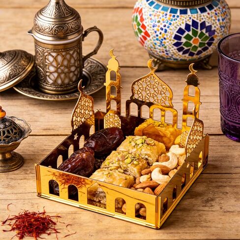 ديكورات رمضان للمنزل 2026 - صينية تقديم رمضان، ديكور طاولة رمضان، ديكور رمضان إسلامي، هدايا رمضان، لافتة رمضان مبارك وديكور طاولة رمضان، عبوتان in Kuwait