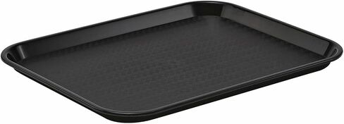 29A-135 صواني طعام سريعة بلاستيكية سوداء، 14 بوصة × 18 بوصة، علبة مكونة من 12 قطعة in Kuwait